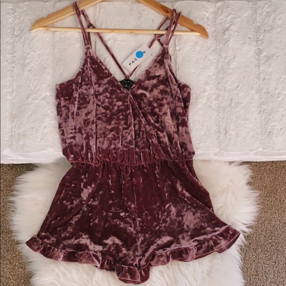 Pacsun Velvet Romper